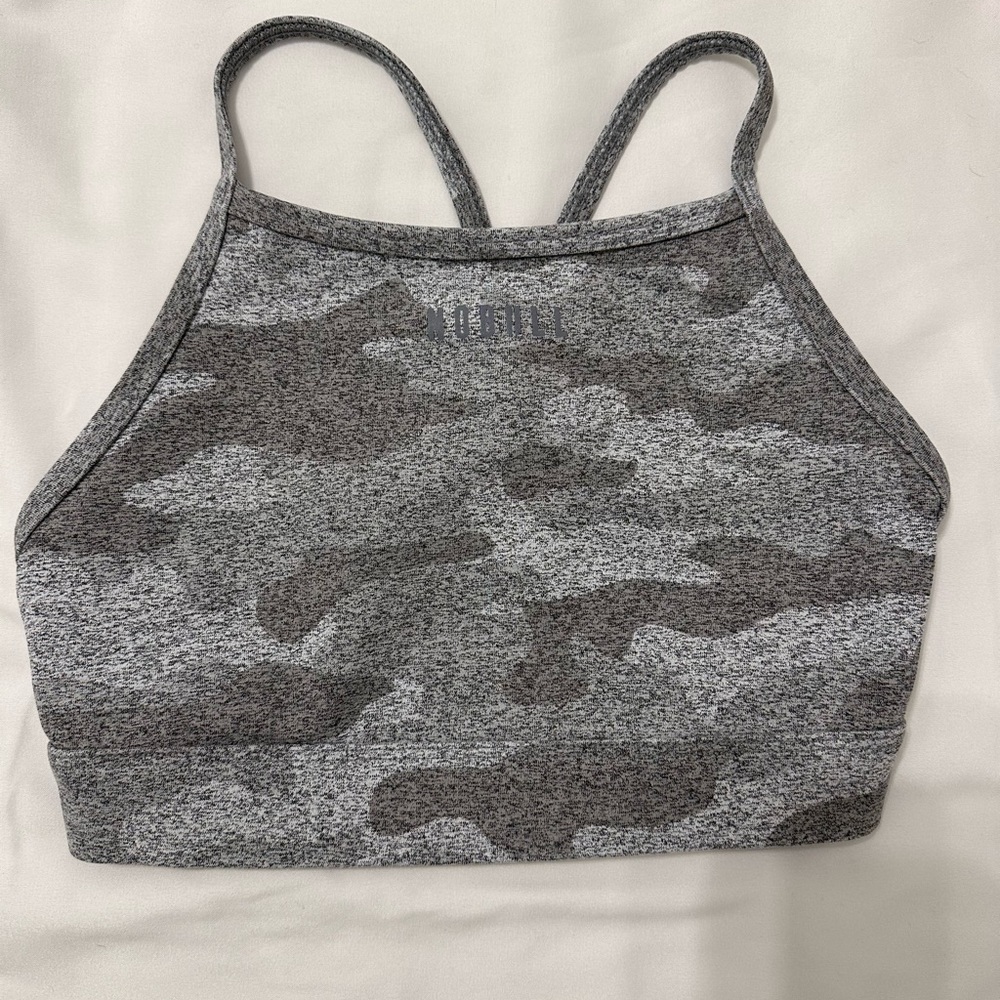 NoBull Sports Bra, Size Small, Color- Grey Camo. Good Condition!